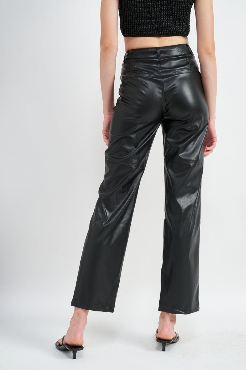 BLACK LEATHER PANT