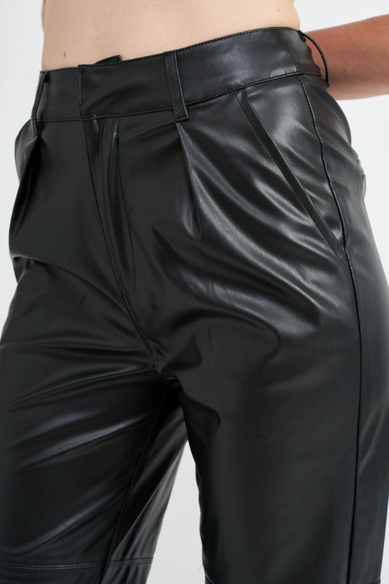 BLACK LEATHER PANT